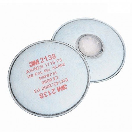 FILTRO PARTICULAS 3M 2138 P3R GASES ACIDOS P/2UDS