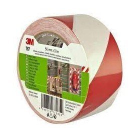 CINTA ADH.SEÑALIZACION 33X50MM 33MTS. BL-ROJA