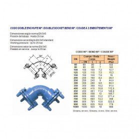 UT CODO F.D. E-E 90º DN-80