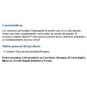 BOTELLA CARTUCHO C206 190GR CAMPING