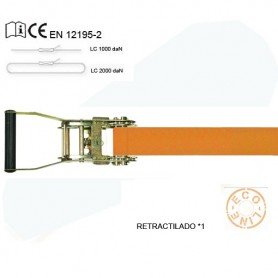 CINTA TENSOR CARRACA + G.CERRADO 5,5MTX 3,5CM 3000KG