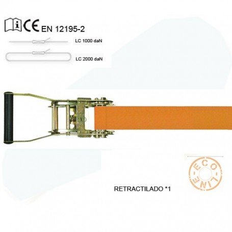 CINTA TENSOR CARRACA + G.CERRADO 5,5MTX 3,5CM 3000KG