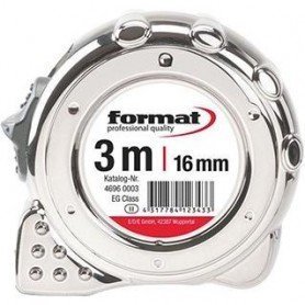 CINTA MéTRICA DE BOLSILLO CROMADA 5MX19MM FORMAT