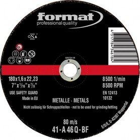 DISCO DE CORTE RECTO PARA ACERO 115X1MM FORMAT