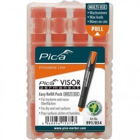 JUEGO DE MINAS PARA ROTULADOR PERMANENTE VISOR INDUSTRIAL NARANJA PICA