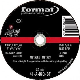 DISCO DE CORTE RECTO PARA ACERO 115X1MM FORMAT