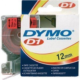CINTA ESCRITURA D1 45017 NEGRO/ROJO 12MMX7M DYMO