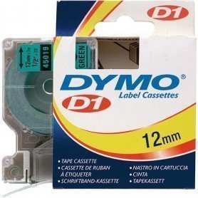 CINTA ESCRITURA D1 45019 NEGRO/VERDE 12MMX7M DYMO