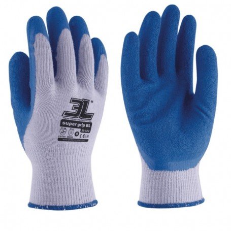 GUANTE ANTICORTE LATEX POLIEST BL.S/COST SUPERGRIP 3L 2242X CATII