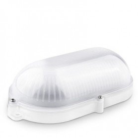 APLIQUE LED OVALADO 9W 900LM LUZ FRIA BLANCO MATEL