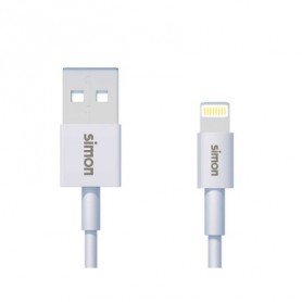 CABLE LIGHTNING USB BLANCO 1M