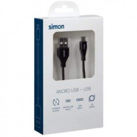CABLE USB 2.0 A NEGRO 1MT