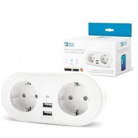 ENCHUFE DOBLE SMART WIFI 16A +2 USB