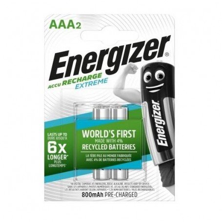 PILA AAA HR03 BL2 800MAH RECARGABLE ENERGIZER