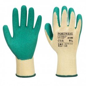 GUANTE A100 ANTICORTE LATEX POLIESTER S/COST VERDE 2143X