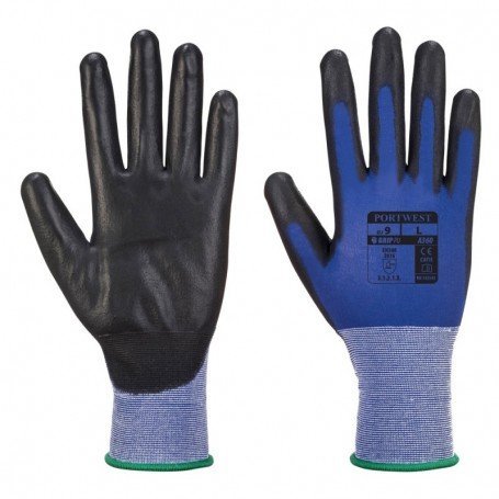 GUANTE A360 NYLON SENTI-FLEX PU AZUL-NEG 3121X