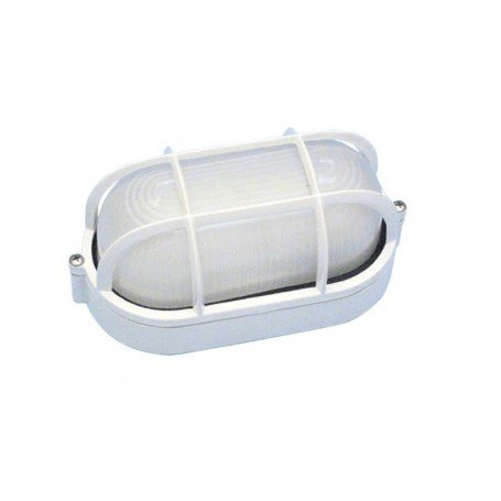 APLIQUE ALUMINIO OVAL 60W.BL/NE 2001001