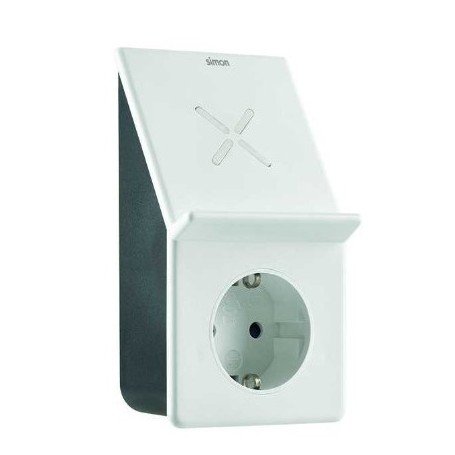 ADAPTADOR C/CARGA INALAMBRICA + 1 USB 12W SIMON