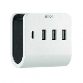 ADAPTADOR 3 USB + 1 USB C/SOPORTE 24W SIMON