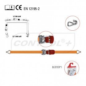 CINTA TENSOR CARRACA Y G.CERRADO 4MT X2.5CM 500KG