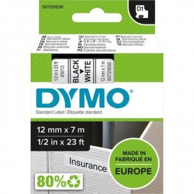 CINTA ESCRITURA D1 45013 NEGRO/BLANCO 12MMX7M DYMO