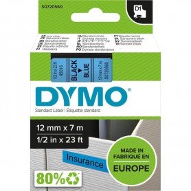 CINTA ESCRITURA D1 45016 NEGRO/AZUL 12MMX7M DYMO