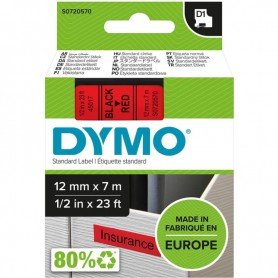 CINTA ESCRITURA D1 45017 NEGRO/ROJO 12MMX7M DYMO