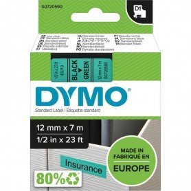 CINTA ESCRITURA D1 45019 NEGRO/VERDE 12MMX7M DYMO