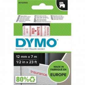 CINTA ESCRITURA D1 45015 ROJO/BLANCO 12MMX7M DYMO
