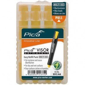 JUEGO DE MINAS PARA ROTULADOR PERMANENTE VISOR INDUSTRIAL AMARILLO PICA