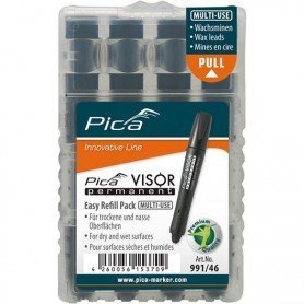 JUEGO DE MINAS PARA ROTULADOR PERMANENTE VISOR INDUSTRIAL NEGRO PICA