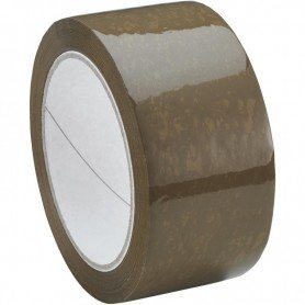 CINTA EMBALAJE F290 POLIPROPILENO C/PEGAMENTO NATURAL DE CAUCHO 50MMX66M MARRóN