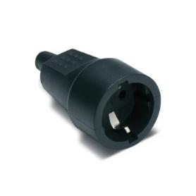 CLAVIJA SCHUKO HEMBRA 2P+T 16A PVC BLANCO/NEGRO