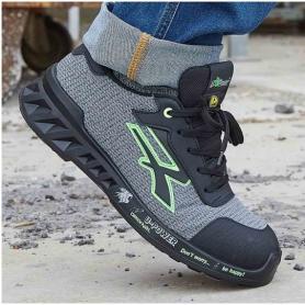ZAPATO SEG.S1P MALLA GRIS NEGRO-VERDE MIKE U-POWER