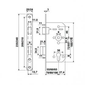 CERRADURA 9420-55-72 BATON