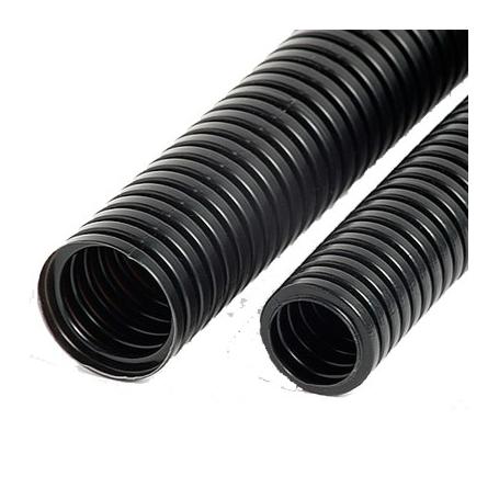 TUBO CORRUGADO PVC M-25 NEGRO (R.75M) XMT