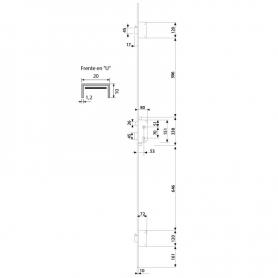 CERRADURA SEGURIDAD EMBUTIR 3P P.50 TLPN366LC CROMO TESA SIN CILINDRO