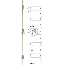 CERRADURA SEGURIDAD EMBUTIR 3P P.50 TLPN366LC CROMO TESA SIN CILINDRO